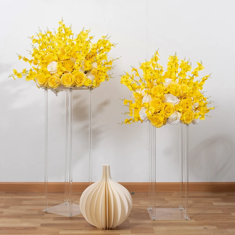 50CM  Orchid Silk Flower Ball Flowe Rack For Wedding Centerpiece Home Room Decoration Party Supplies DIY Road Lead Craft Flower