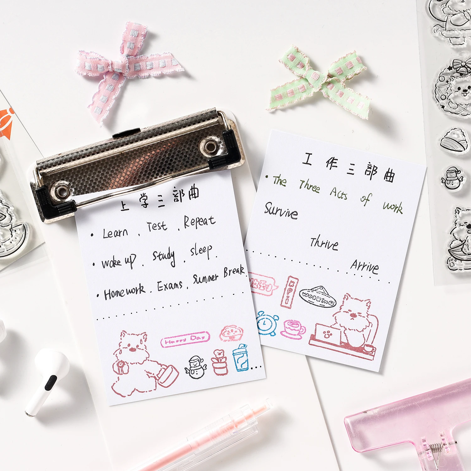 1Pcs Cute Westie Dog Clear Silicone Stamp, Food & Office Themed Rubber Stamp view 4