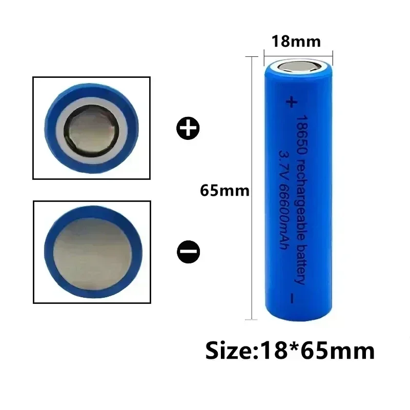 Hot Selling 3.7V 18650 ithium Battery, Large Capacity 66600mah Flashlight, Rechargeable Battery, Toy/screwdriver