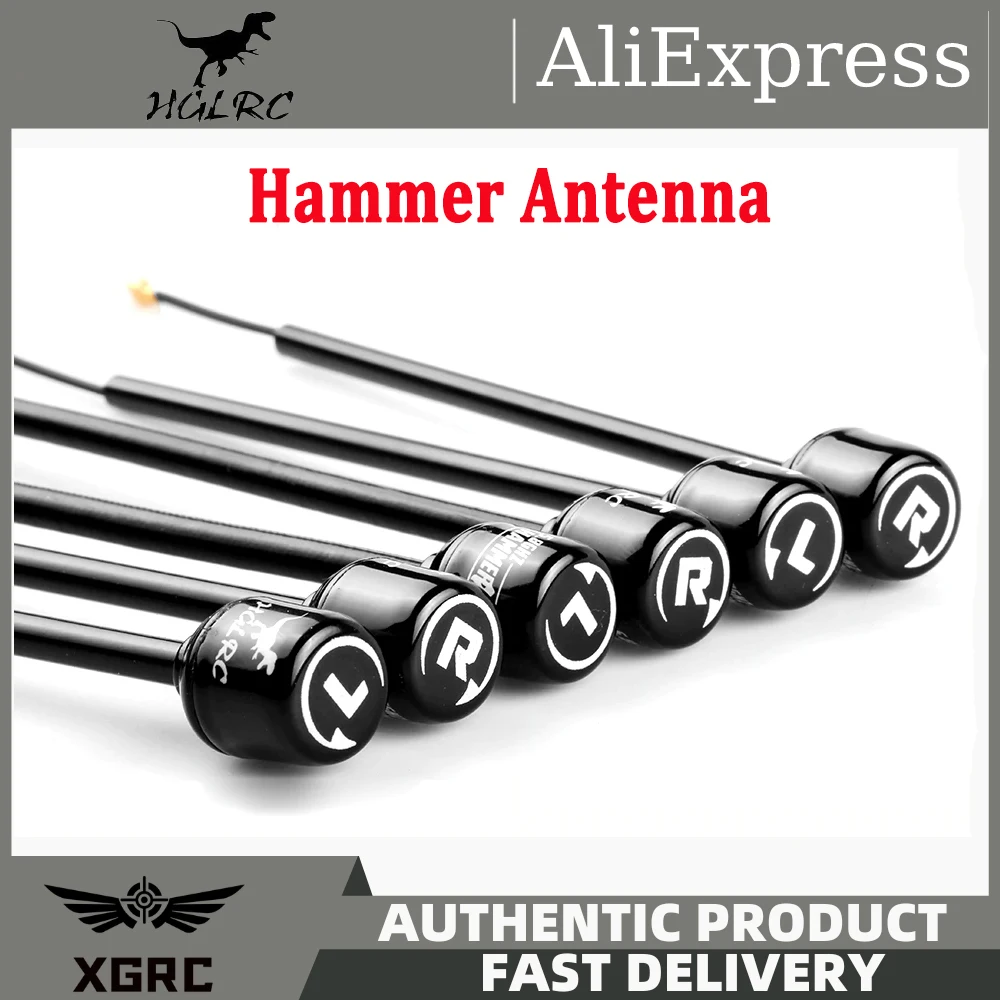 HGLRC Mini Long Range Hammer Antenna Mini RHCP LHCP Spin SMA IPEX MMCX Angle 5.8G 2.5dBi 135mm For RC FPV Racing Drone