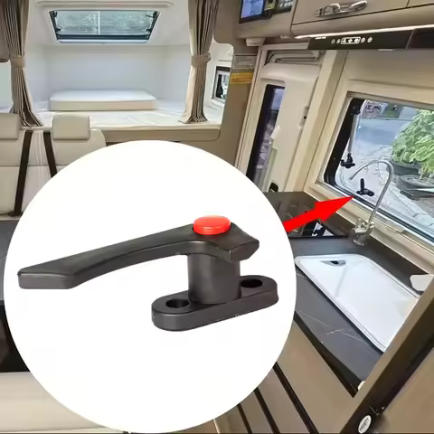 Left/Right Hand Window Handle Lock Caravan Window Catch Handle Locking Handle With Button For Seitz Dometic Plastoform RV Parts