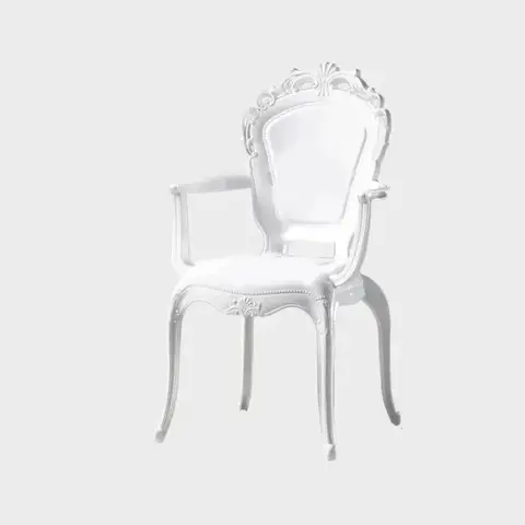가정용 아크릴 크리스탈 다이닝 체어, 창의적인 투명 식탁 의자, 디자이너 궁전 스타일 의자, 주방 가구