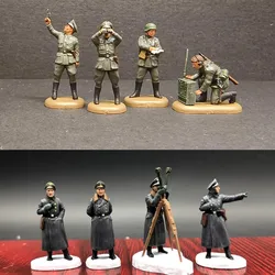 1/72 Scale 3/4pcs Resin German Command Headquarters Soldiers Action Figures Model Toy DIY Scene Accessory Collection Dolls Fans