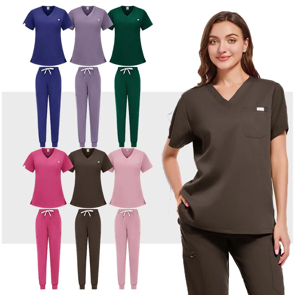 ใหม่สไตล์ทางการแพทย์Jumpsuitผู้หญิงพยาบาลโรงพยาบาลหมอเครื่องแบบทางการแพทย์ขัดOnesie Pet Grooming Vetเสื้อผ้าทํางานขายส่ง