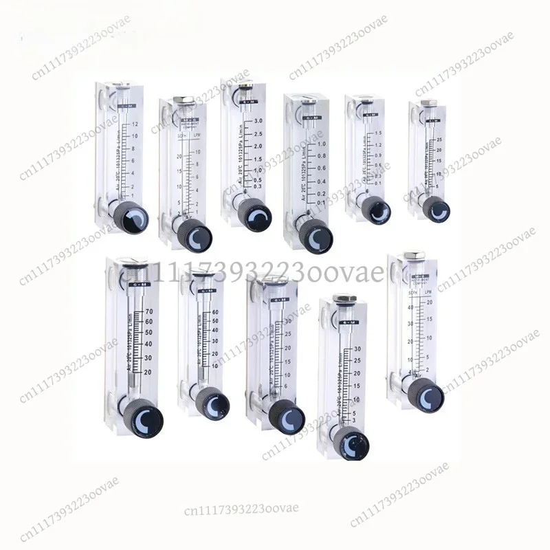LF-LZT-6T Square Panel Gas Flowmeter Air Flow Meter Rotameter 0.1-60L/min Variable Flow Rate Indicator