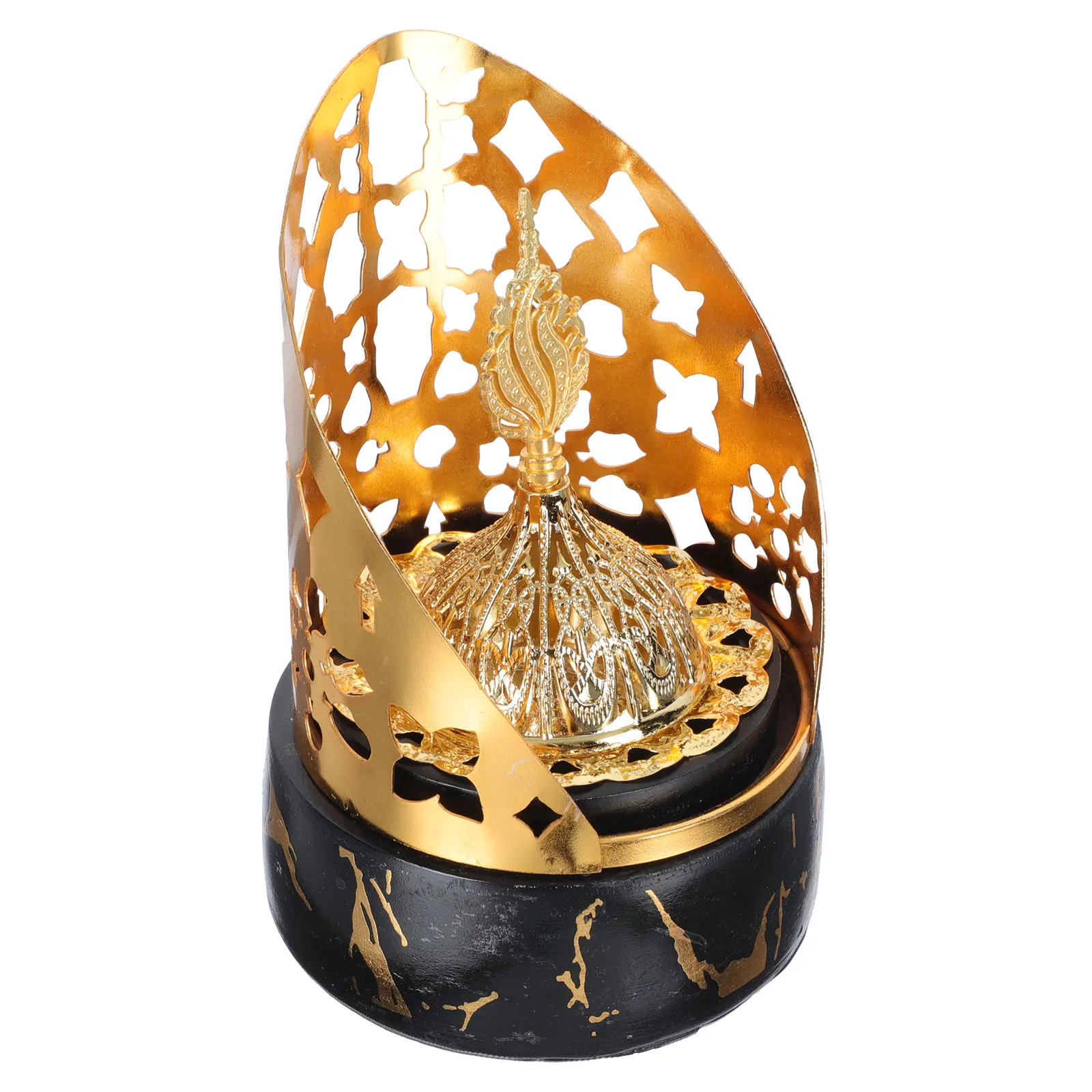 

Delicate Metal Lid Incense Burner Aromatherapy Resin Alloy Home Office Decor Air Freshener Volatile Practical Gift