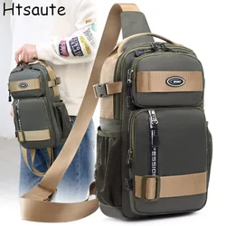 Men Sports Chest Bags Shoulder Body Bag Oxford Fashion Man Side Sling Crossbody Bag For Male Casual Handbag Travel Phone Bag