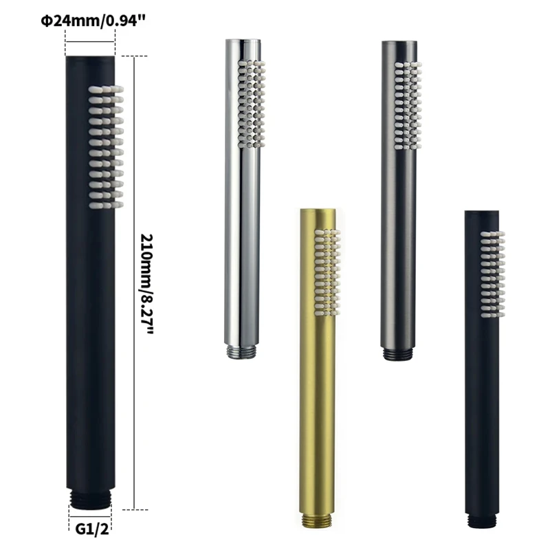 

Латунная ручная насадка для душа, круглый ручной спринклер для ванны, матовый золотой/хром/серый/матовый черный распылитель для душа в ванной комнате