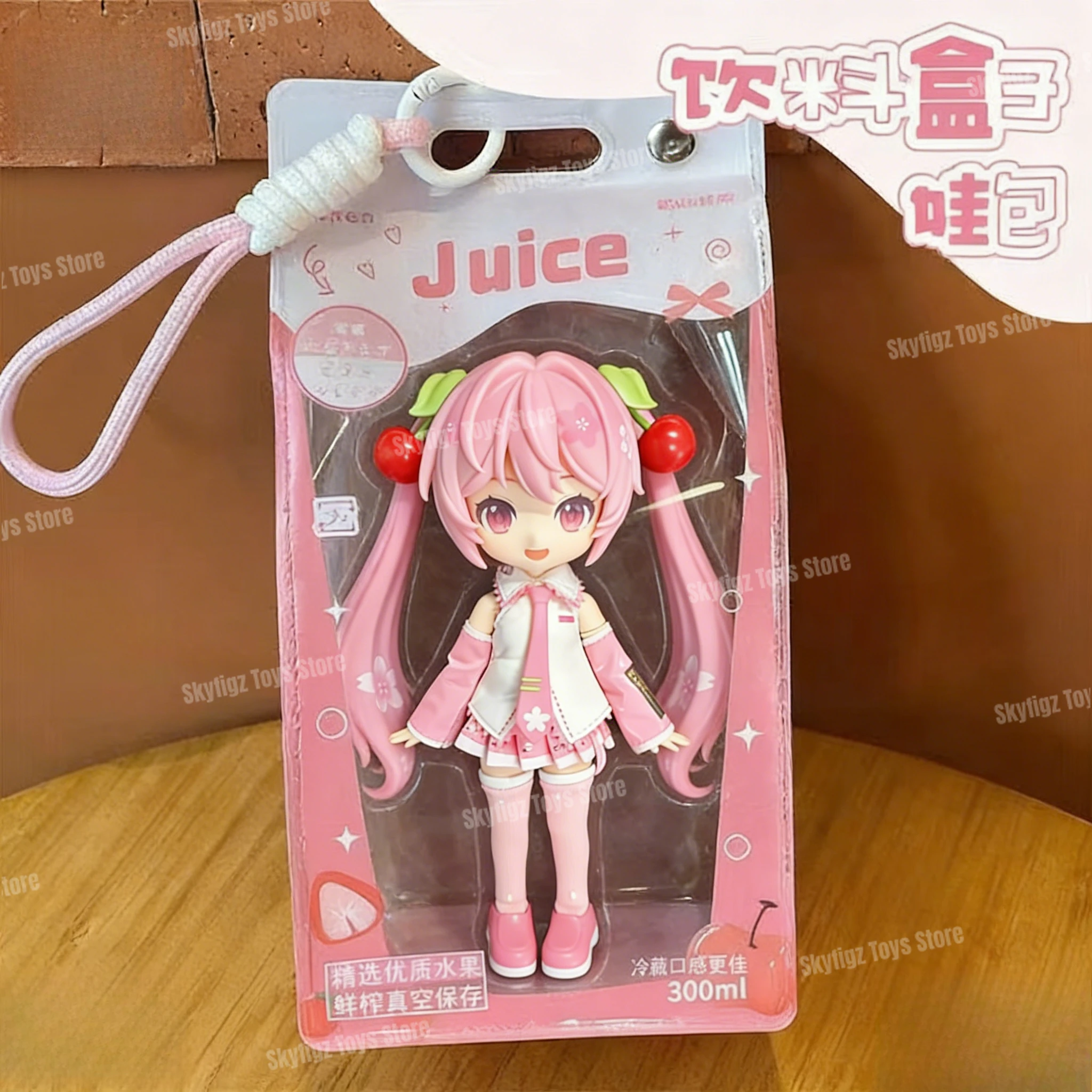 In Stock Blokees Qi Yu Ji Pink Doll Hatsune Miku-Sakura Miku Movable Figure Collection Finished Figure Model Gift