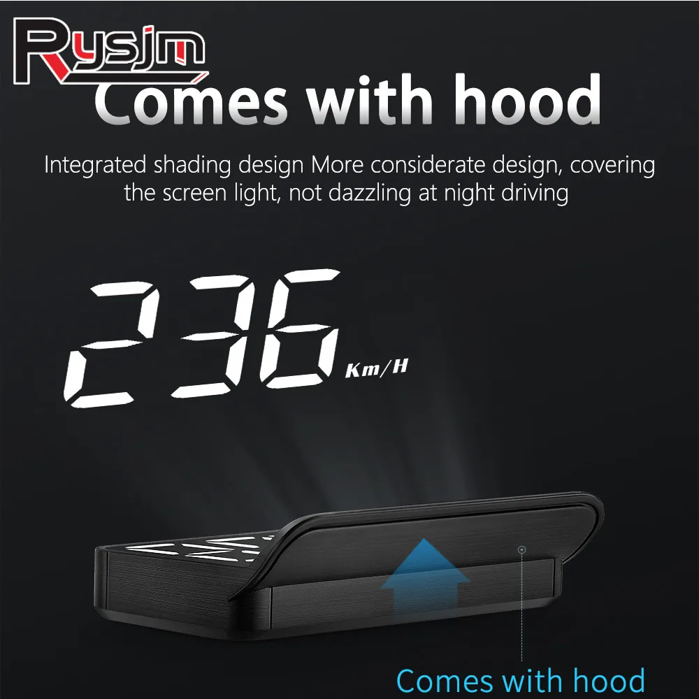 

M3 Auto OBD2 Head-Up Display Digital Car Speedometer Accessories HUD Projector Display Temp Overspeed Alarm Auto Electronics