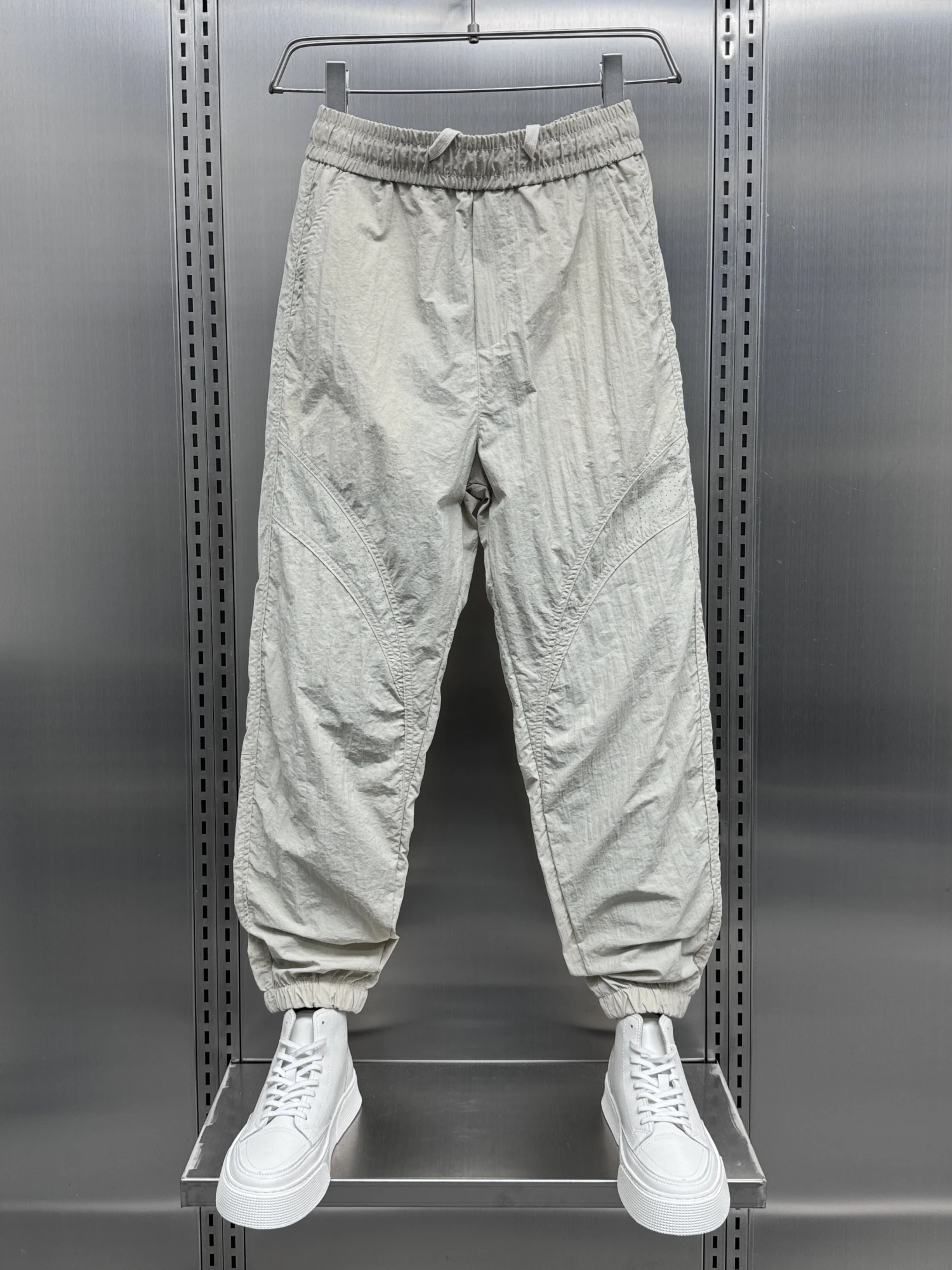 

Мужские летние повседневные брюки Qui Dry Thin: модные, дышащие, свободного кроя, с завязками, укороченные, спортивные, для активного отдыха