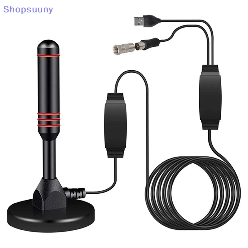 [SU]Digital Tv Antenna Terrestrial Wave Suction Cup Amplifier High-Definition Dtmb Tv Receiver Set-Top Box Antenna[SU]