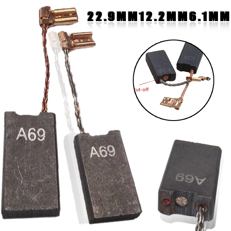 2 قطعة محرك كهربائي فرشاة الكربون أداة السلطة الجرافيت فرش لبوش GBH5400 GBH5-38 X GSH38 GBH5-40D A69