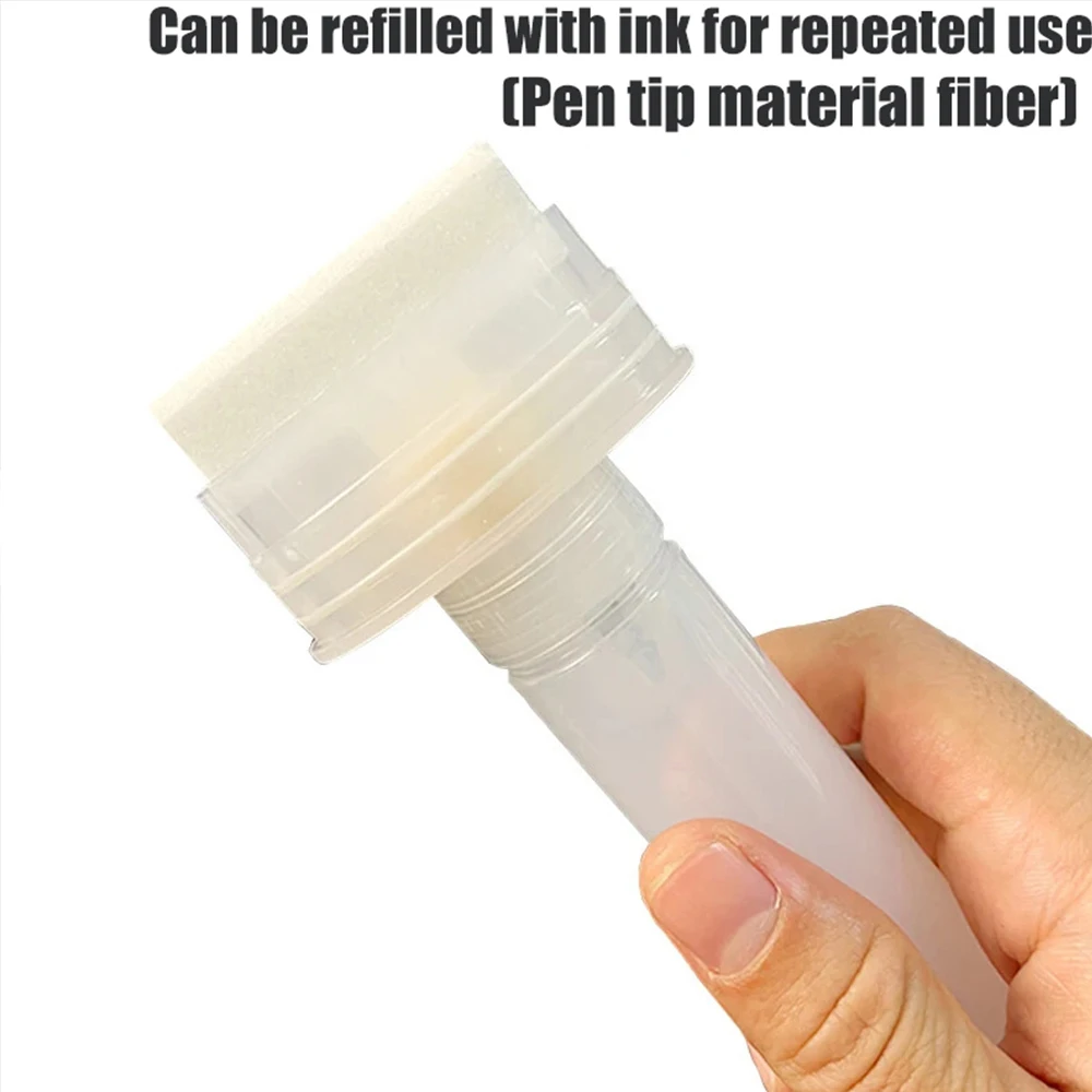 3/5/8/10/15/30/ 50 MM, With Replancement Head, Reusable Graffiti Pen Plastic Transparent Bucket Tube Reusable Ink Empty Rod