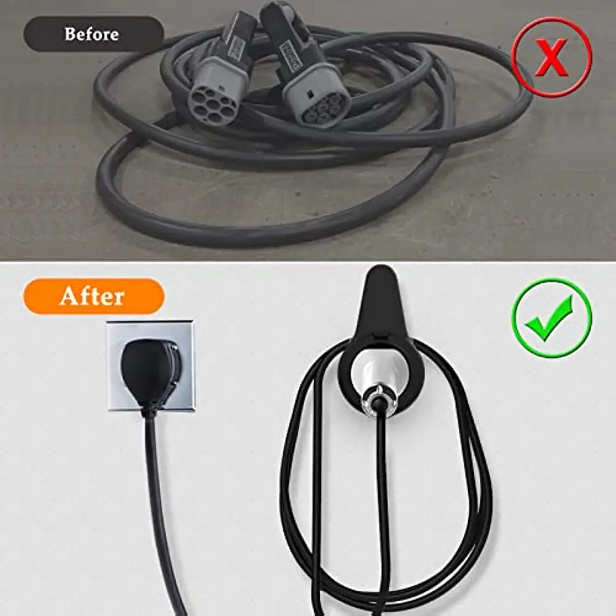 Charger Holder Portable Wall Connector Holster Electric car Cable Organizer EVSE Charging Nozzle Dock Mount for J1772