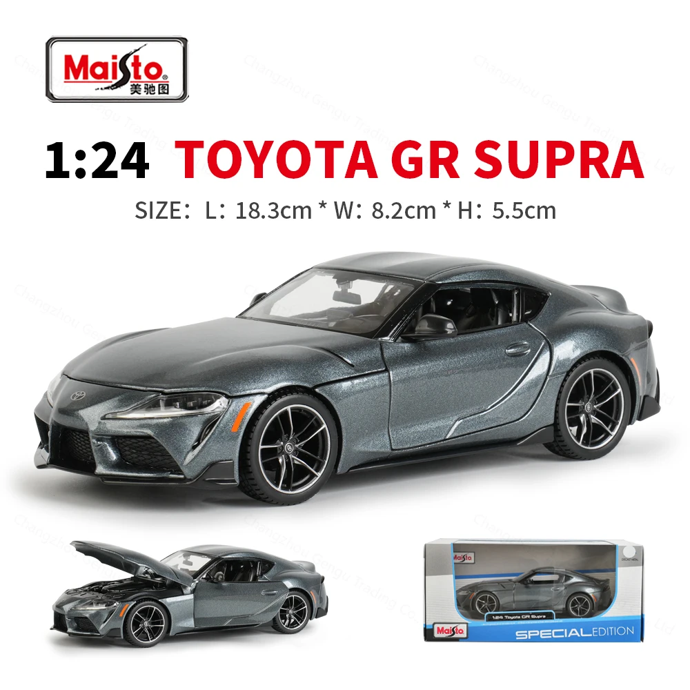 Maisto – Toyota GR Supra – Échelle 1:24 – Métal – Portes Ouvrantes – Rouge – Collection Dès 3 Ans