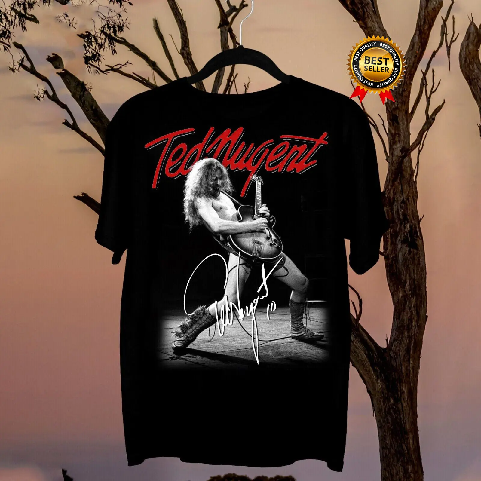 

Vintage Ted Nugent Live Black Gift For Fans Unisex All Size S-234Xl Shirt JK029