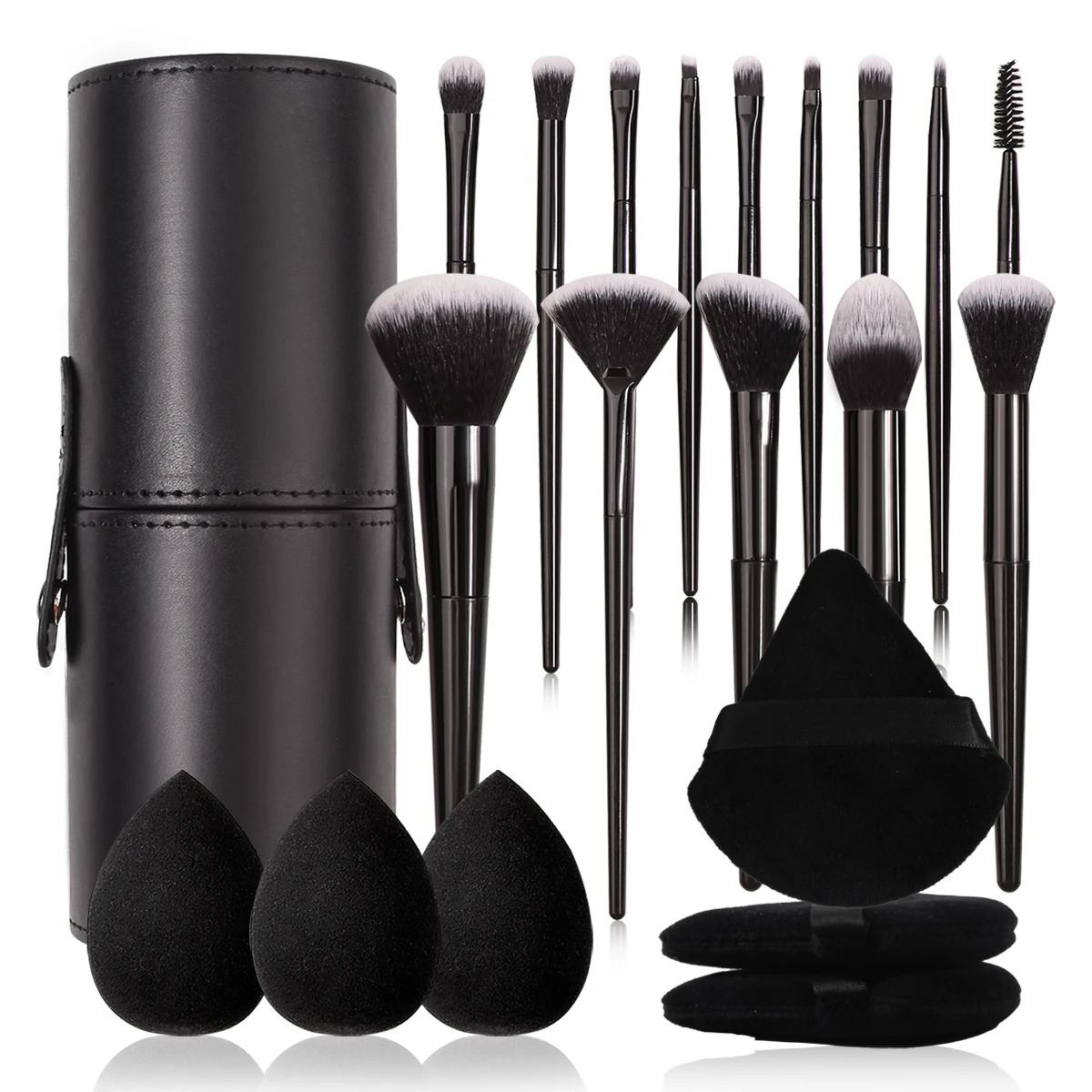 3~21pcs Fashion Makeup Brsuh Set Soft Hair Cosmetic Brushes With Makeup Brush Holder Beauty Egg And Powder Puff