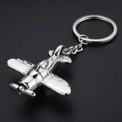 War Airplane Keychain For Man Car Bag Keyring 3D Cool Aircraft Key Chain Plane Fighter Warcraft Keychain