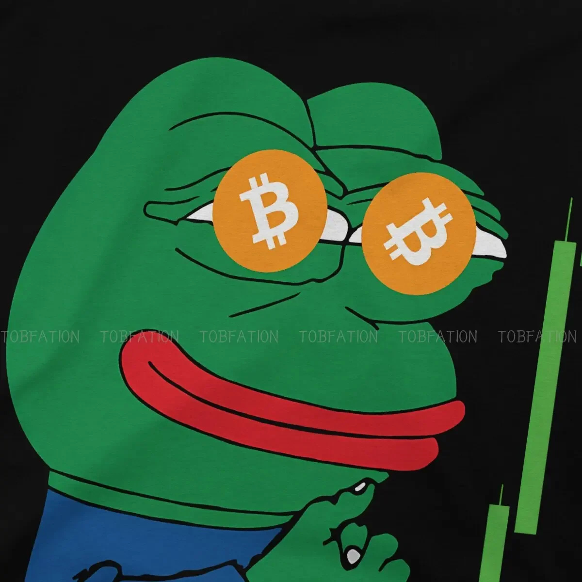 Pepe Frog Animal TShirt for Men Bitcoin Crypto Humor Summer Sweatshirts T Shirt High Quality Trendy Loose