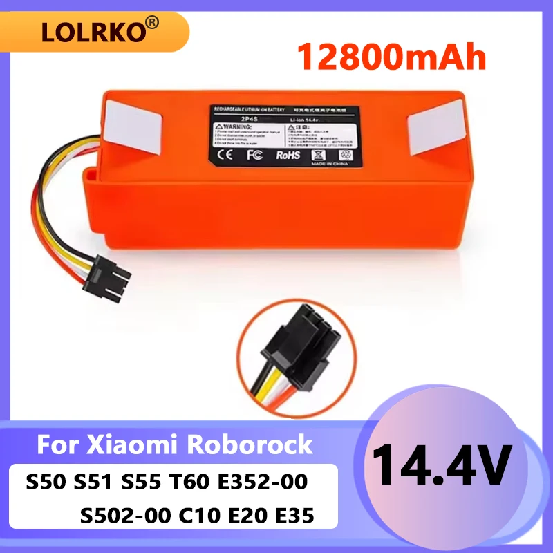 14.4V 6500mAh li-ion Battery Vacuum Cleaner accessories for xiaomi mi SDJQR01RR SDJQR02RR SDJQR03RRE35 Xiaowa C10 E20 E35 Robot