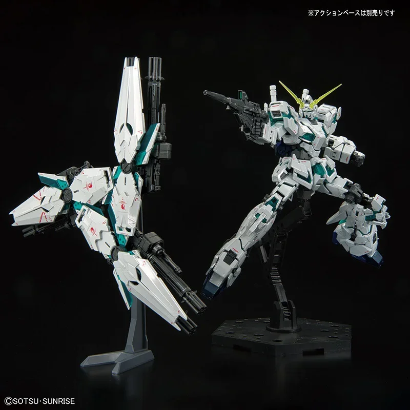 Bandai Original RG THE GUNDAM BASE LIMITED RX-0 UNICORN GUNDAM FINAL BATTLE VER. SPECJALNA POWŁOKA Anime Action Figure Assembly