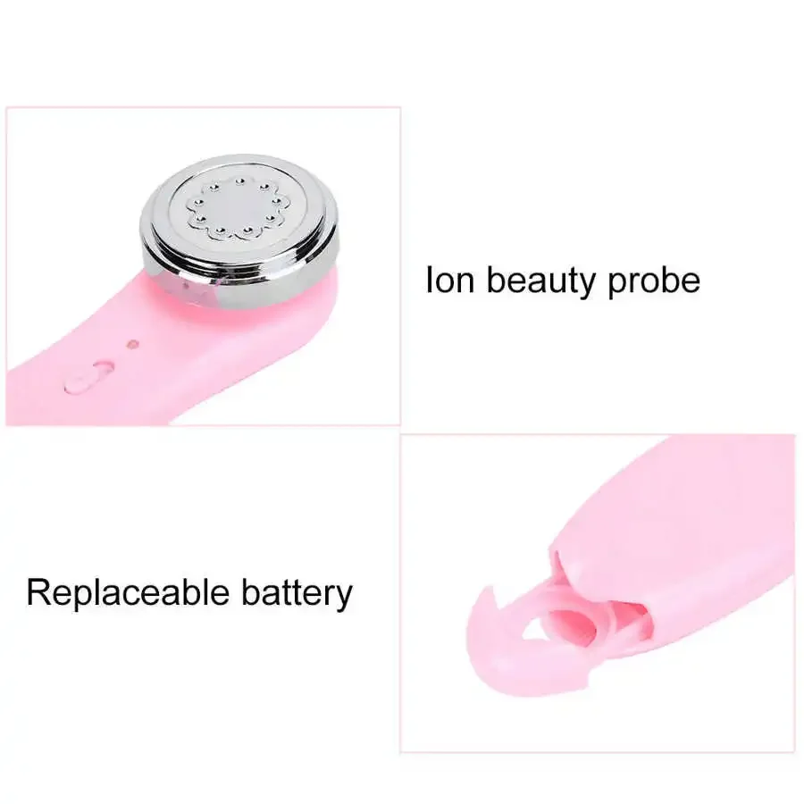 1pcs Facial Vibration Massage Cleansing Machine Ion Import Instrument Electric Ultrasonic Ion Export Face Cleaning Beauty Tool