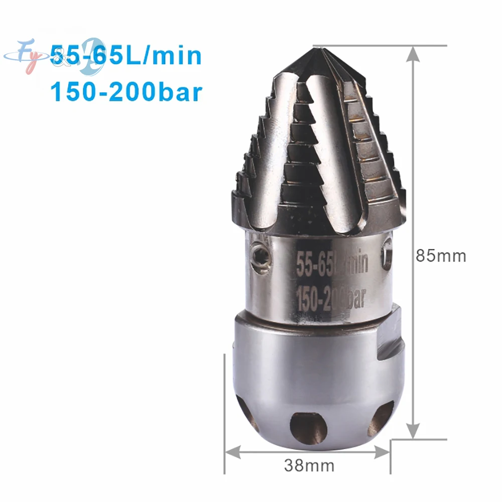 40~170L/min High-Pressure Cleaning Suction Truck Ceramic Hole Nozzle of Dredging Truck 100~300Bar 3/8 Internal Thread Nozzle
