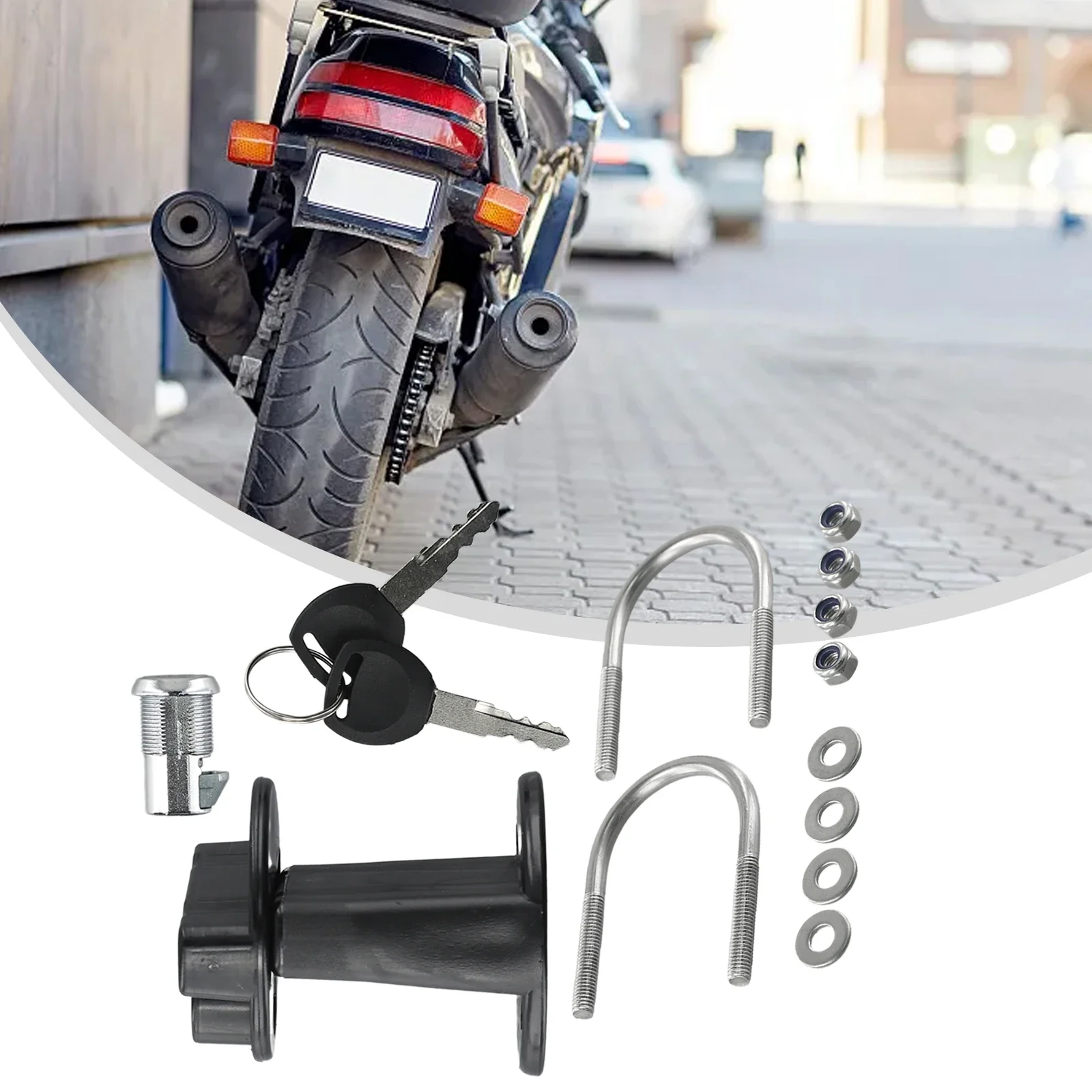 LockClamp With Key For 3L 5L Fuel Tank Mount Petrol Can Jerry Cans Key Bracket Holder LockwwwFastener For Motorcycle