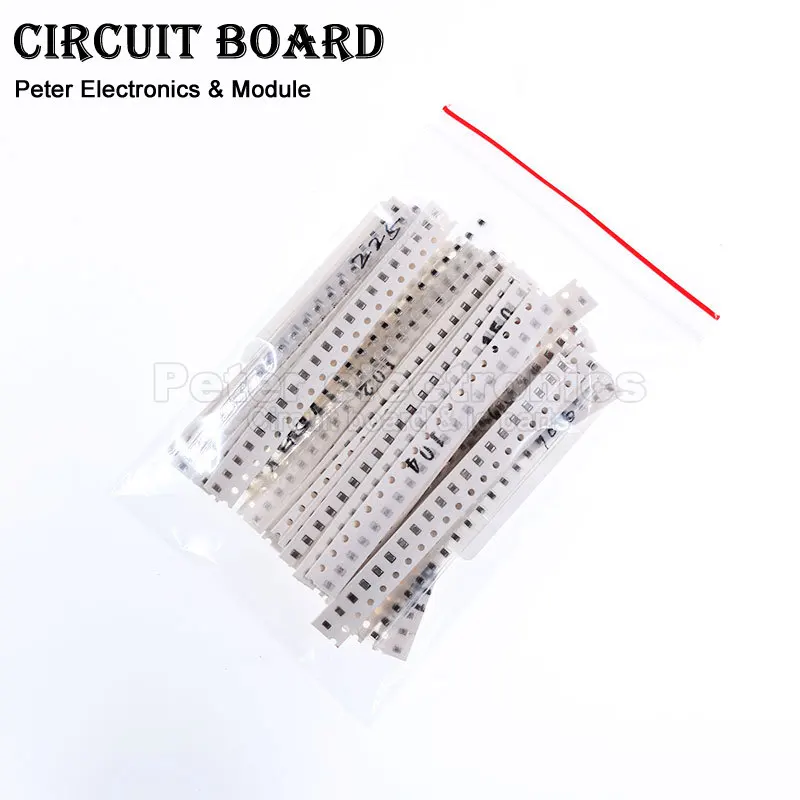 720pcs=36values*20pcs 0805 Capacitor Assorted Kit SMD 1pF~10uF Electronic DIY Samples Set