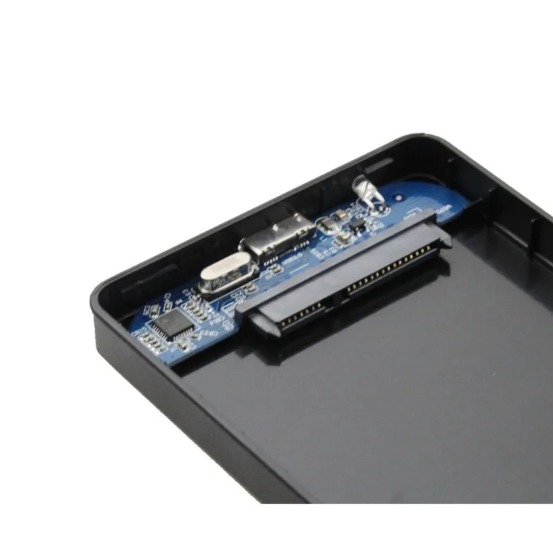 HDD 케이스 USB 3.0 SATA HDD 박스, 하드 드라이브 외장 인클로저, 나사 없는 블랙 케이스, PC용 하드 디스크 X, 2TB