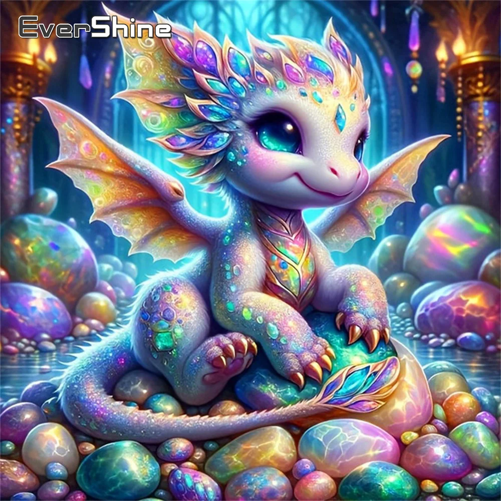 Evershine Diamant Malerei Drache voller Bohrer 5D Stickerei Cartoon Tier Mosaik Ei neue Ankunft DIY handgemachte Geschenk
