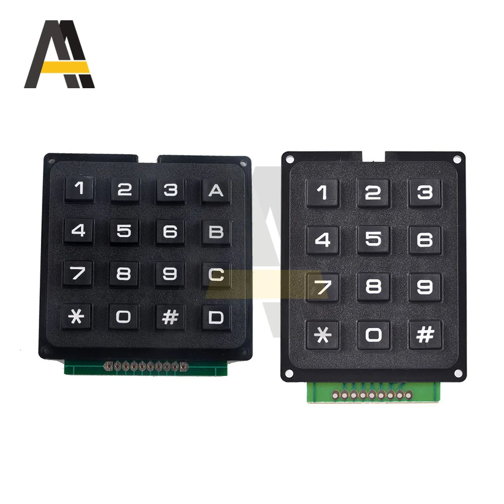 4x4 3x4 Matrix Keyboard Keypad Module Use Key PIC AVR 4*4 3*4 Plastic Keys Switch for Arduino Controller