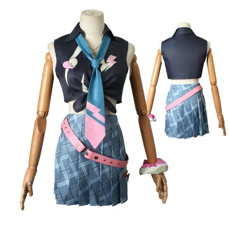 Kotoka Torahime Cosplay Anime Vtuber ENXSOLEIL Vestito Fresco Costume Ragazza Uniforme Giubbotti Gonna Accessori Luxiem Gioco di Ruolo Set XC1