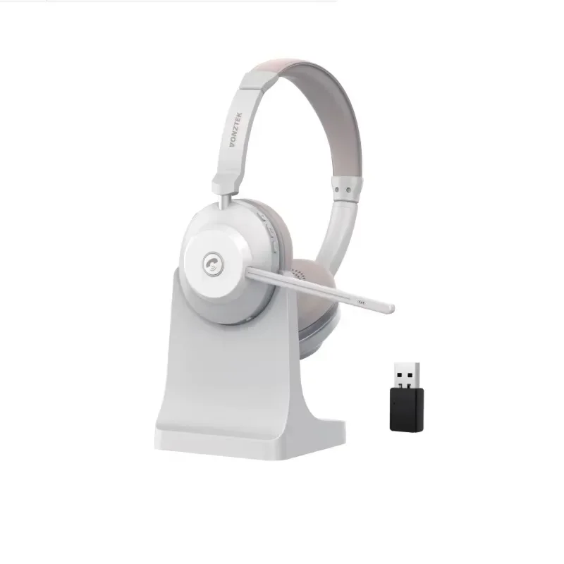 

Latest 2024 model Noise Cancelling Wireless Bluetooth Call Center Telephone Business Headset With Microphone For PC office