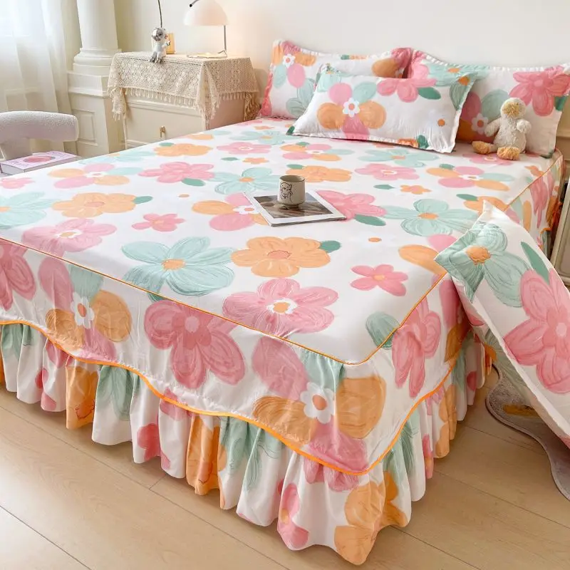 Cute Princess Themed Pillowcases Pair - Soft Cotton Pillow Covers with Chic Patterns, Bedroom Decor