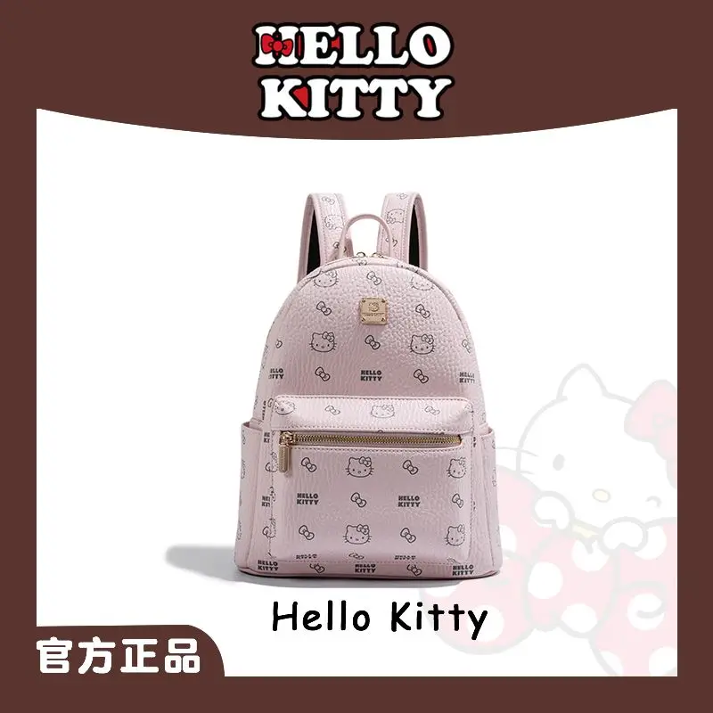 Hello Kitty Hello Kitty Authentic Backpack 2025 New Light Luxury Simple Versatile Cute Backpack Kawaii Gift