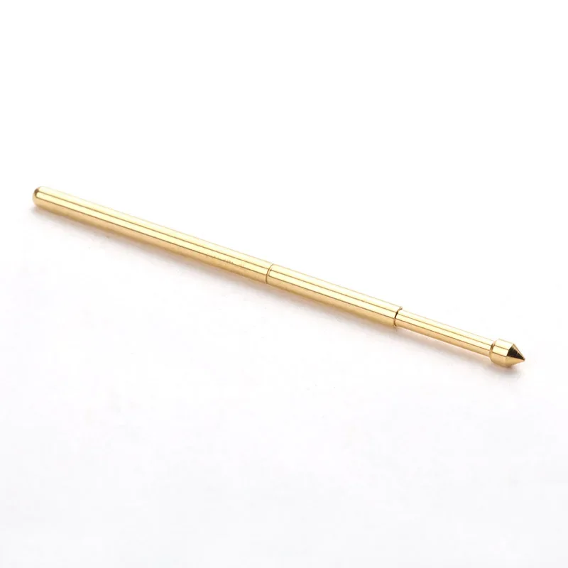 100PCS/Pack Gold-plated PAL75-E2 Conical Head Spring Test Pin Outer Diameter 1.02mm  Length 33.35mm For Testing