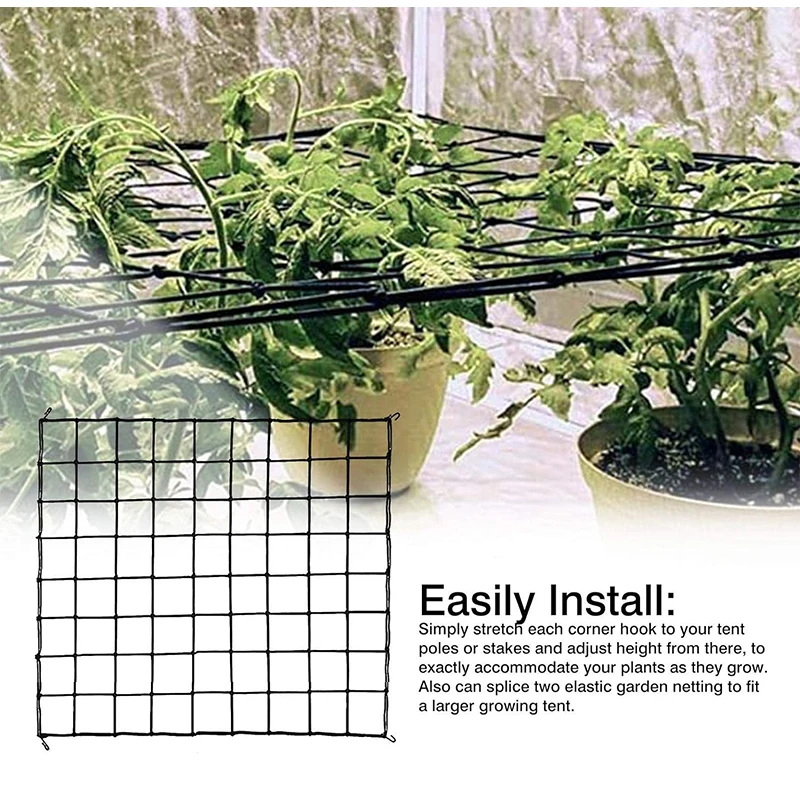 1pc Plant Stretch Tent Pruning Net Vegetable Melon Fruit Flower Gardening Evenly Lighted Growth Climbing Netting Graden