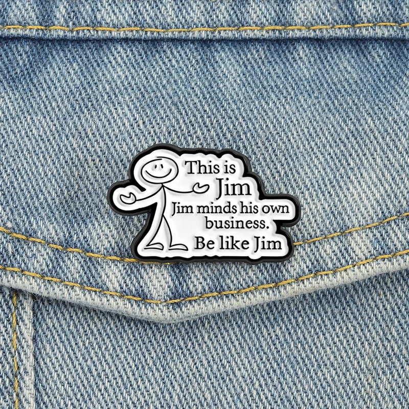 Lustige humorvolle sarkastische Emaille-Anstecknadeln „Mind Your Own Business“-Broschen, Anstecknadeln, einfache Punk-Kleidung, Schmuck, Geschenk für Freunde