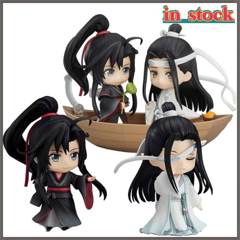 Genuine Mo Dao Zu Shi Anime Figure Wu Xian 1068 1109 Dx Wangji Model Doll Figurine Action Figures Q Version Decor in Stock Gift