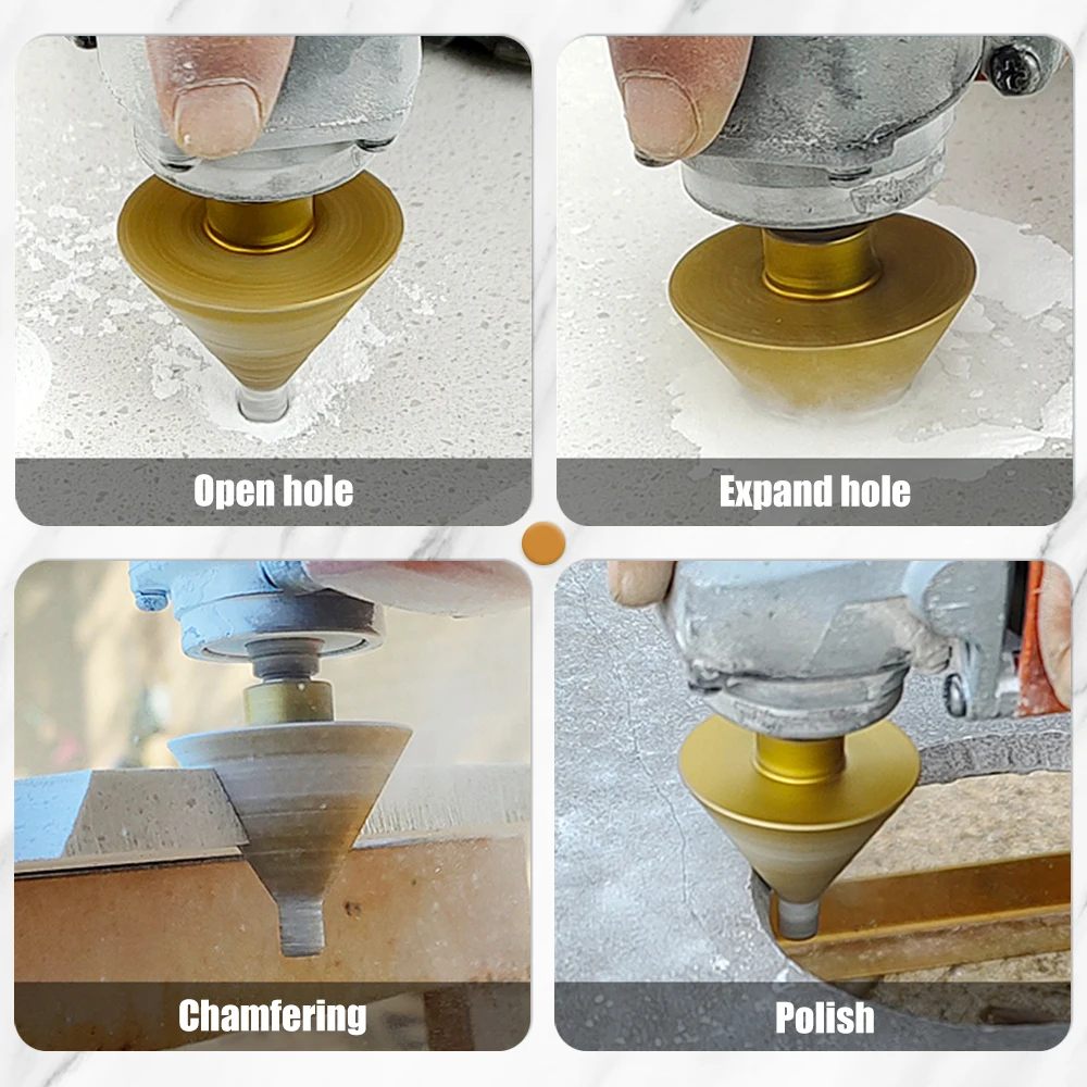 M10 Thread Diamond Beveling Chamfer Bit For Shaping in Granite Marble Tile Ceramic Holes Trimmingand Cleaning