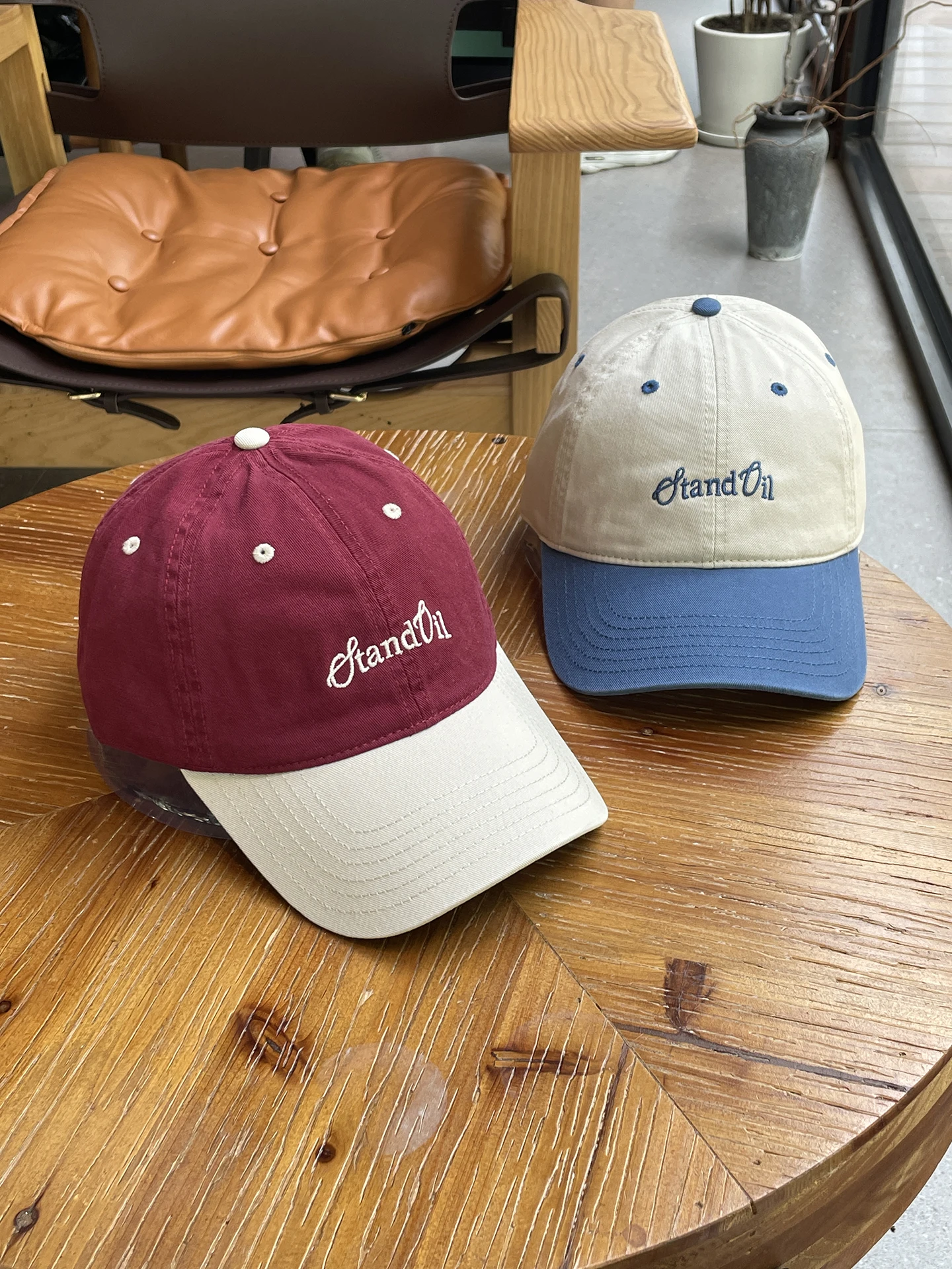 

Soft top color matching baseball cap couple's four-season cap men's face hat