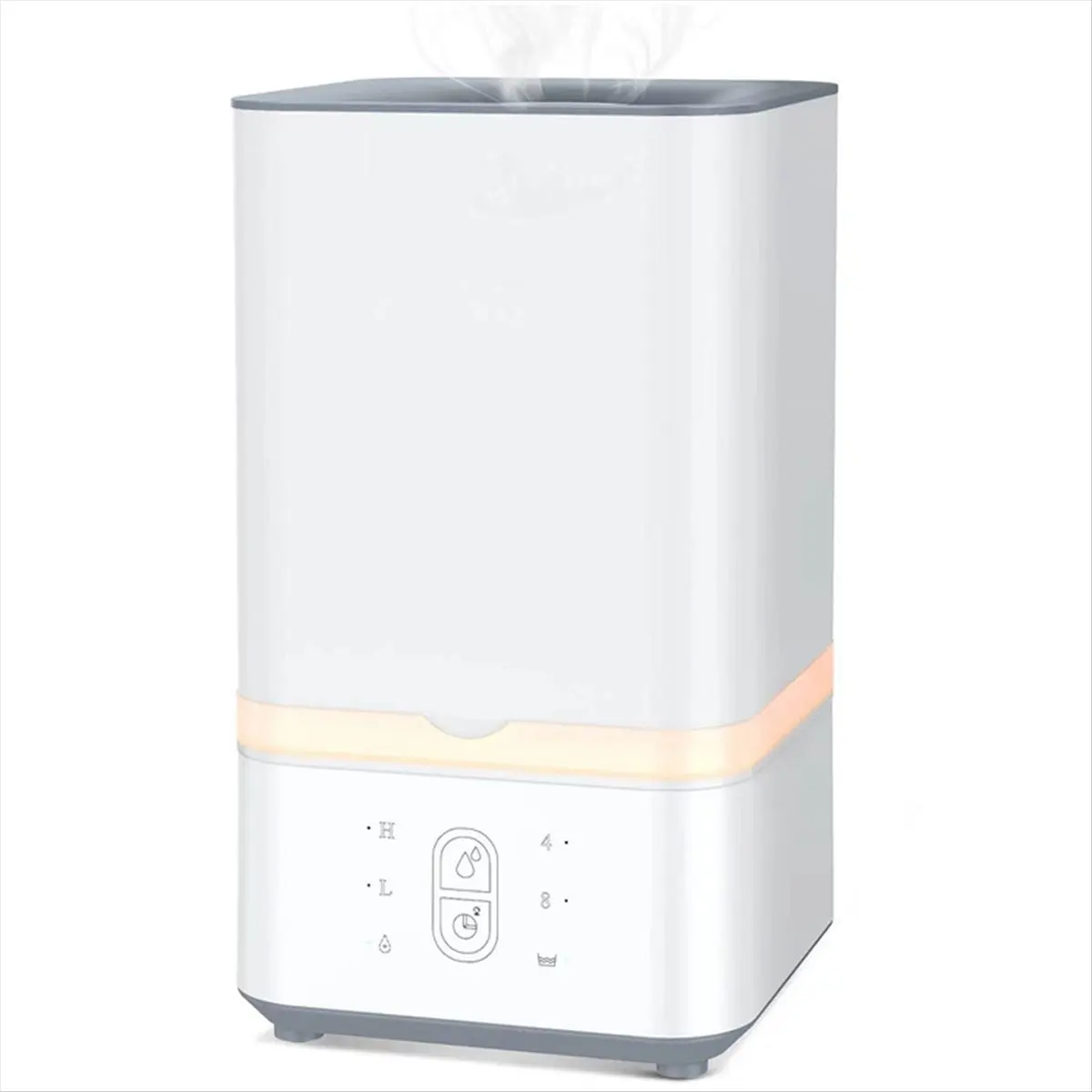ABGZ LagerCapacity HighLife Touch Panel 5L Cool Mist Ultrasonic Humidifier for Home Essential Oil HumidifyingSpray(US)