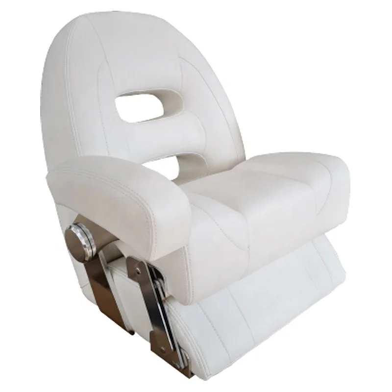 Fold Up Waterproof Marine Boat Seat Soft Cushioned Wear Resistant Chair For Yacht Pontoon Fishing Vessel