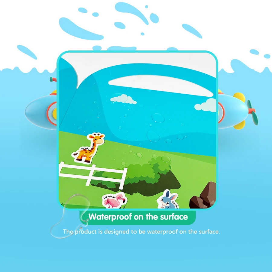 Przenośny album z naklejkami żelowymi dla rozwoju inteligencji. Edukacja poznawcza, rozpoznawanie kolorów, naklejki do samodzielnego tworzenia scenek. Prezenty dla dzieci