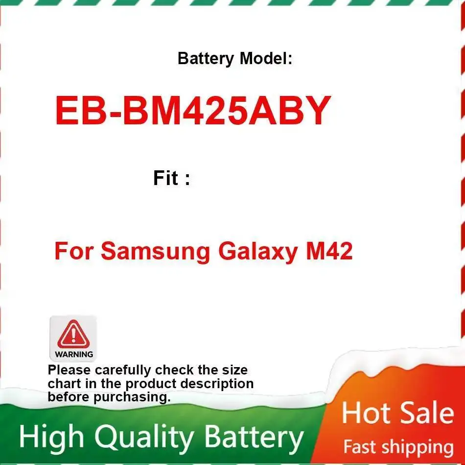 

Для Samsung Galaxy M42 Хорошая низкотемпературная батарея для мобильного телефона Прочная совместимость EB-BM425ABY 6000 мАч