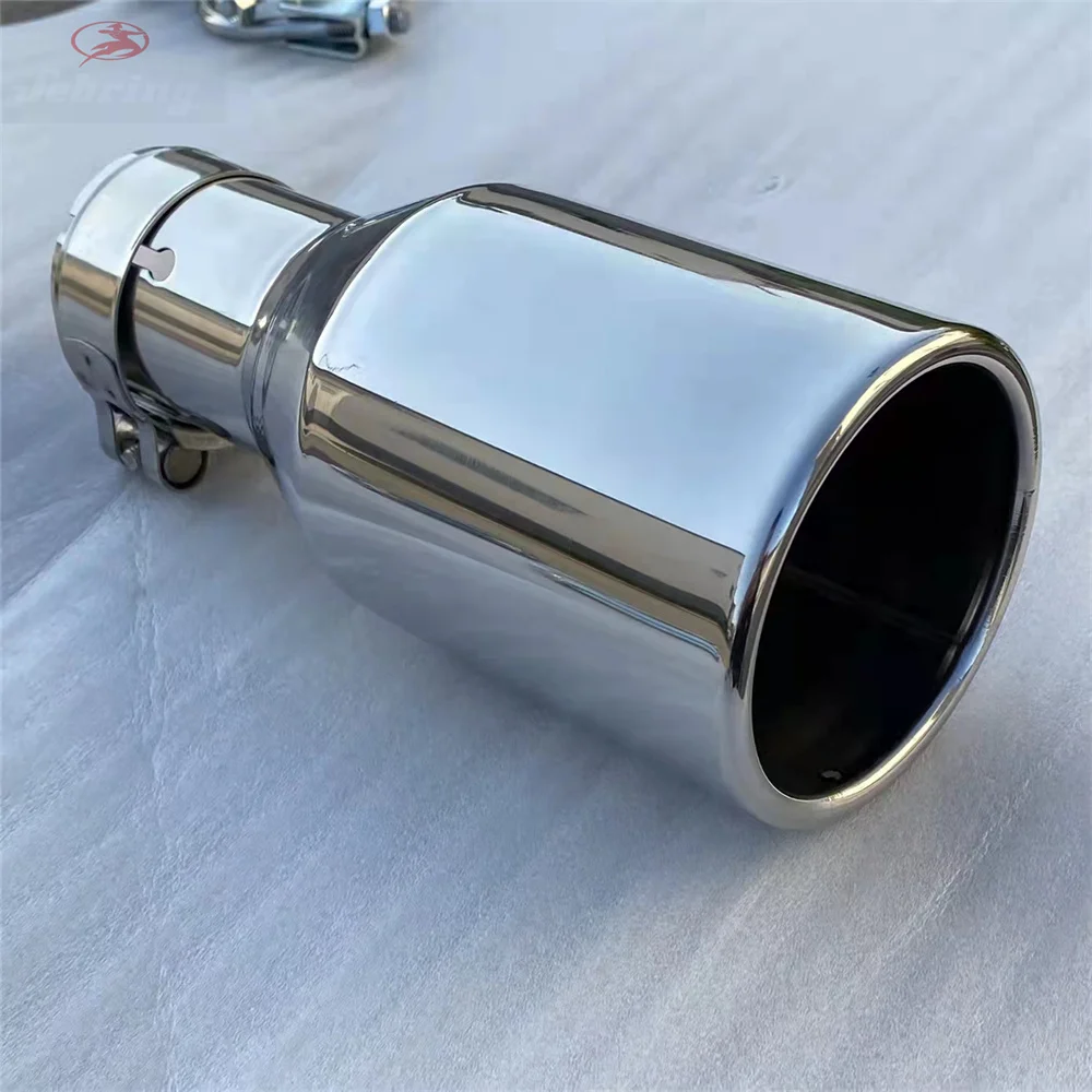 1PC Universalsmooth Stainlesssteel curling tail throat large diameter Caraccessori Auto parts modified Mufflertailpipe Tip