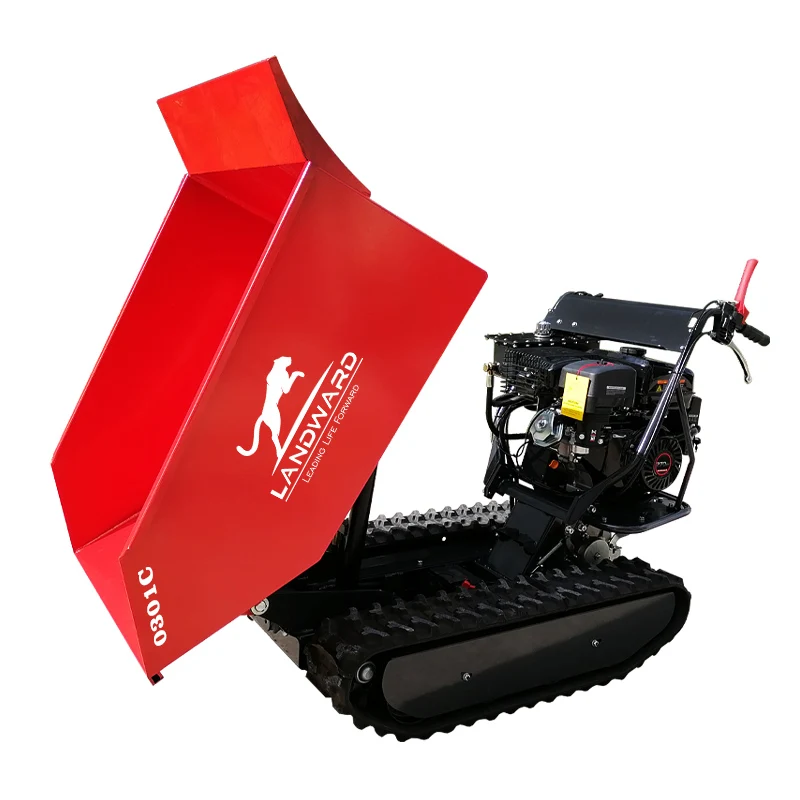 Entrega rápida pequeno caminhão basculante disponível em estoque pequeno caminhão basculante de pista hidráulica 500 kg gasolina mini dumper venda personalizada