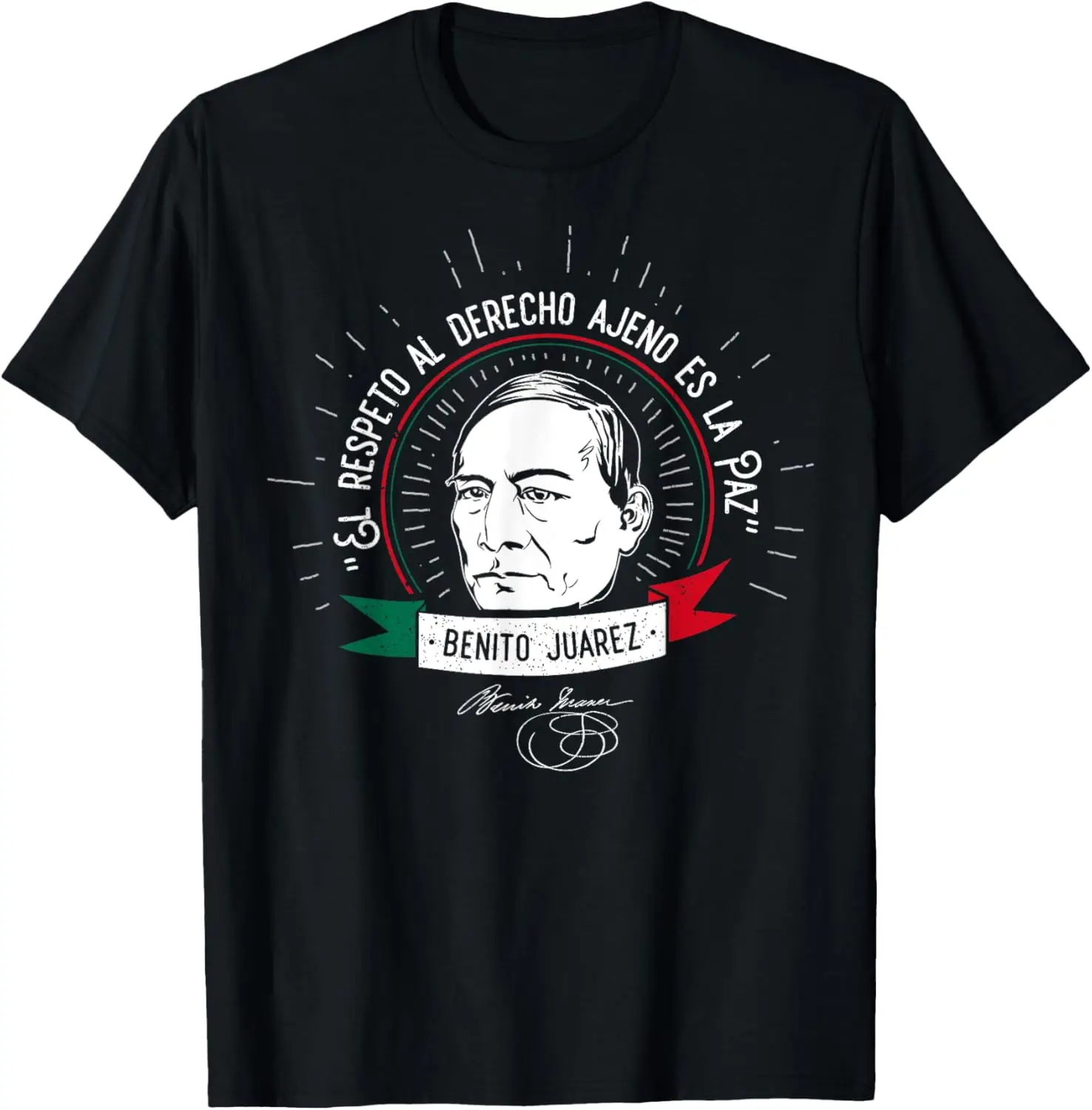 

Мужская женская подарочная футболка Benito Juarez Mexican Hero Mexico Pride